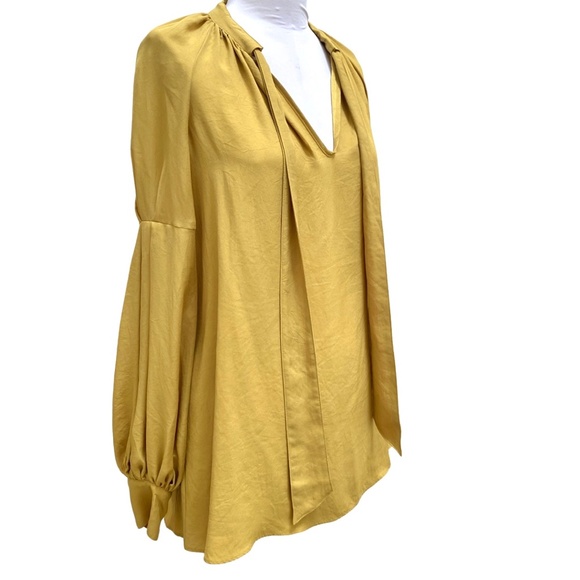 NWOT ELIZABETH AND JAMES TIE FRONT TUNIC A LINE POET'S BLOUSE - Picture 1 of 12